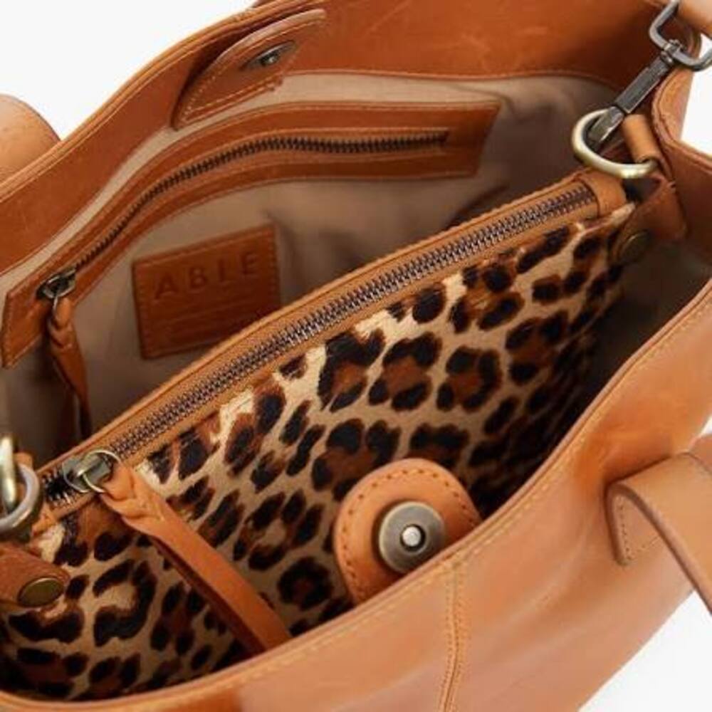 Able x ANNIE DOWNS Leather Tote Crossbody Bag - Picture 7 of 10
